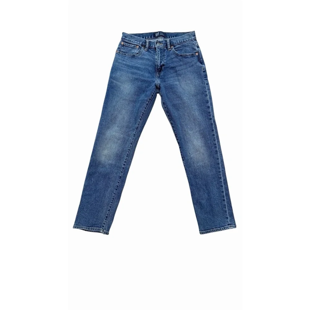 GAP Men's Straight Leg Jeans Size Blue Stretch Denim Mid Rise 28x30
